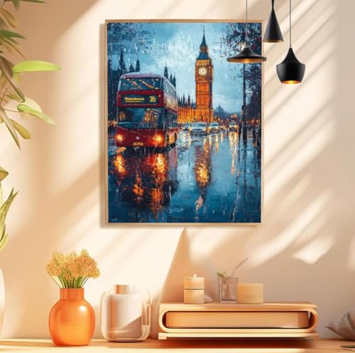 Malen Nach Zahlen Erwachsene Big Ben Paint by Numbers Stadt Malen Nach Zahlen Groß 90x120cm Ohne Rahmen, Ölgemälde Set mit 3 Pinsel und Acrylfarben für Deko Aesthetic, Geschenke für Frauen,Model 202 Malen Nach Zahlen Erwachsene Big Ben Paint by Numbers Stadt Malen Nach Zahlen Groß 90x120cm Ohne Rahmen, Ölgemälde Set mit 3 Pinsel und Acrylfarben für Deko Aesthetic, Geschenke für Frauen,Model 202 von wionheng