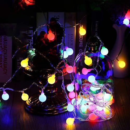 wisdom line Lichterketten, bunt, batteriebetrieben, wasserdicht, 2 Pakete mit 16 m, 160 LEDs, 8 Modi, mit Fernbedienung, für Haus, Party, Weihnachten, Hochzeit, Garten von wisdom line