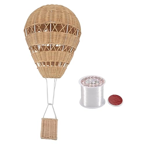 wisspair Rattan, handgewebt, Heißluftballon, Kinderzimmer, Wanddekoration, böhmische Zimmerdekoration, Fotozubehör von wisspair