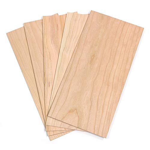 wodewa Holz Furnier Set 2mm Starkfurnier Kirsche 60x14cm 10er Set Sägefurnier Bastelholz Platten Echtholz Holzfurnier zum Basteln Holzplatte Bastelset Modellbau DIY von wodewa