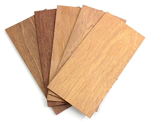 wodewa Holz Furnier Set 2mm Starkfurnier Merbau 30x14cm 5er Set Sägefurnier Bastelholz Platten Echtholz Holzfurnier zum Basteln Holzplatte Bastelset Modellbau DIY von wodewa