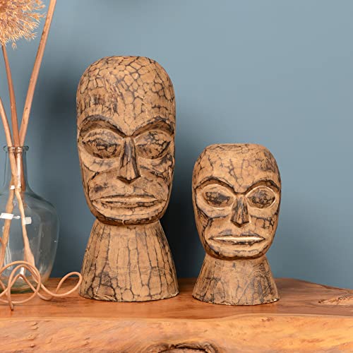 wohnfreuden Suar Holz Deko Skulptur Stand-Dekoration Skulptur Holzfigur von wohnfreuden