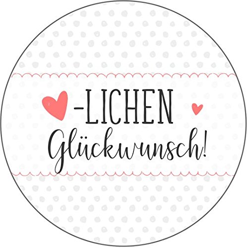 wolga-kreativ 72 Geschenk Sticker Aufkleber Herzlichen Glückwunsch Zum Geburtstag Taufe Kommunion Konfirmation Hochzeit, Gastgeschenke Hochzeit, Sticker Aesthetic, Etiketten Selbstklebend von wolga-kreativ