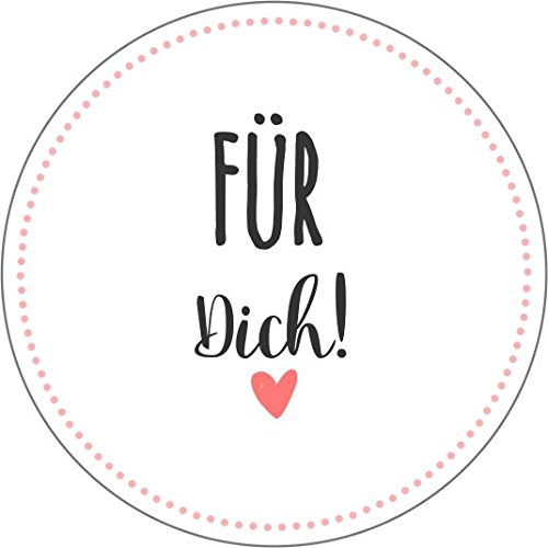 wolga-kreativ 72 Aufkleber Geschenkaufkleber - Für Dich! - Gastgeschenke Hochzeit Sticker Geburtstag Gastgeschenke Hochzeit Ostern Kommunion Konfirmation Etiketten Selbstklebend von wolga-kreativ