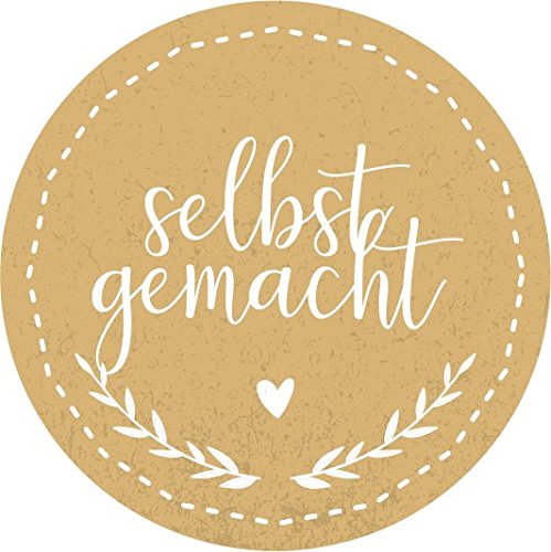 wolga-kreativ Gastgeschenke Hochzeit Sticker Aesthetic Etiketten Selbstklebend - Aufkleber Für Geschenke 'Selbst Gemacht' Zu Ostern, Muttertag, Vatertag, Freundin, Oma, Opa, Geburtstag von wolga-kreativ