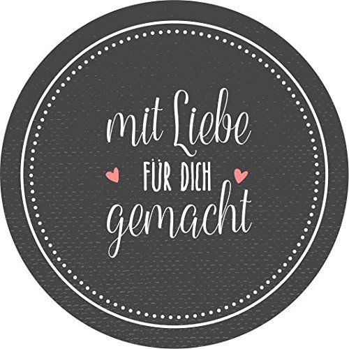 wolga-kreativ 120 Aufkleber Geschenkaufkleber "mit Liebe für Dich gemacht" Handmade Homemade Sticker Etiketten selbstklebend für Geschenke von wolga-kreativ