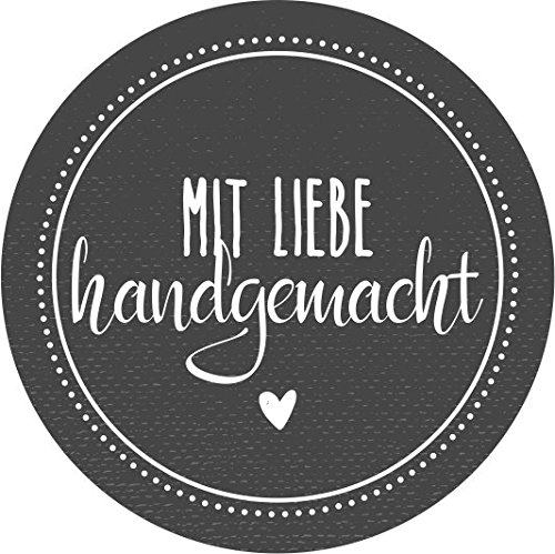 wolga-kreativ 120 Aufkleber Geschenkaufkleber "mit Liebe selbst gemacht" Handmade Homemade Sticker Etiketten selbstklebend für Geschenke von wolga-kreativ