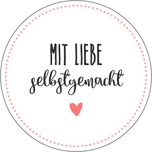 wolga-kreativ 80 Geschenk Aufkleber Marmeladen Sticker - Mit Liebe Selbstgemacht - Gastgeschenke Hochzeit - Sticker Aesthetic - Etiketten Selbstklebend Für Feiertage und Hausgemachte Leckerein von wolga-kreativ