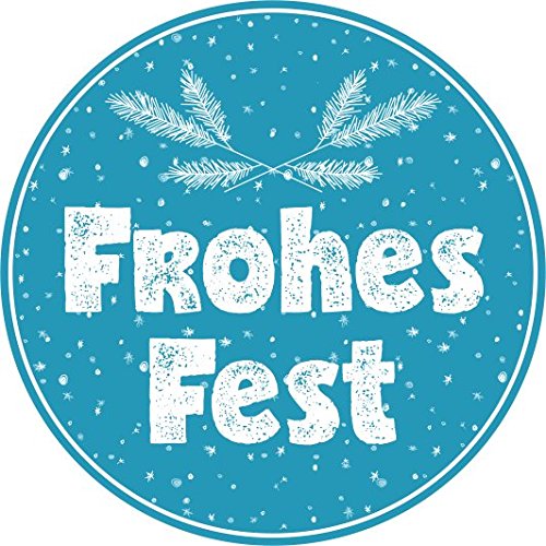 wolga-kreativ 120 Aufkleber Weihnachten "Frohes Fest" blau Geschenk Advent Frohe Weihnachten Etiketten selbstklebend für Geschenke von wolga-kreativ