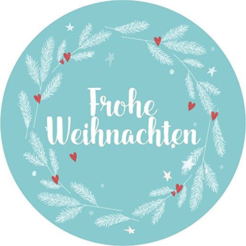 wolga-kreativ 120 Aufkleber Weihnachten "frohe Weihnachten" petrol Geschenk Advent Frohe Weihnachten Etiketten selbstklebend für Geschenke von wolga-kreativ