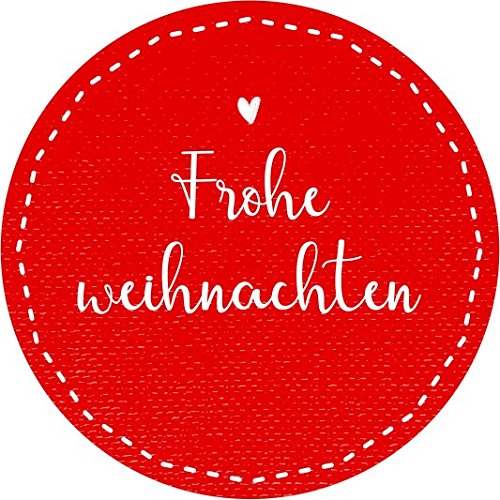 wolga-kreativ 120 Aufkleber Weihnachten "frohe Weihnachten" rot Geschenk Advent Frohe Weihnachten Etiketten selbstklebend für Geschenke von wolga-kreativ