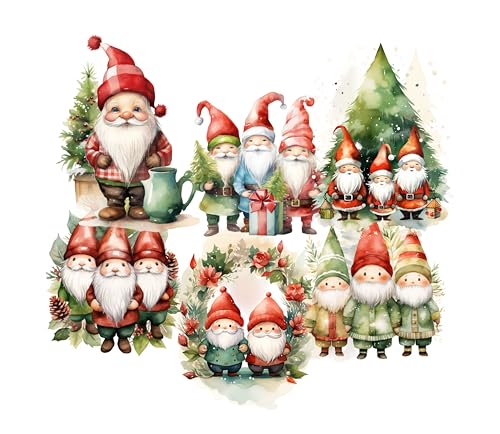 wolga-kreativ Aufkleber Sticker Geschenkaufkleber Weihnachten Advent Weihnachtssticker Etiketten 4 Blätter Weihnachtszwerg Wichtel selbstklebend für Geschenke von wolga-kreativ