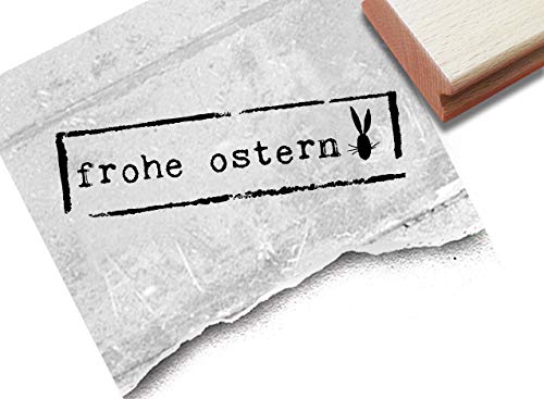 Stempel Osterstempel FROHE OSTERN im Poststempel-Look - Textstempel zum Fest, Ostergrüße Karten Geschenkanhänger Geschenk Osterdeko - zAcheR-fineT von zAcheR-fineT-design