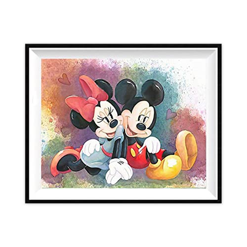 wopin 5D Diamond Painting Set, Diamond Painting Disney Anime Minnie Mouse Bilder,Diamond Painting Kinder Erwachsene Mädchen, perfekt für Arts Craft für Home Wand-Decor,Geschenke(40 x 30 cm) von wopin