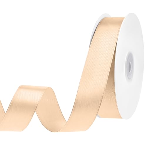 45 m Satinband Gold, 25 mm Geschenkband Gold Schleifenband Dekoband Geschenkband Breit Gold Band für Geschenkverpackung Basteln Geburtstag Weihnachten Hochzeit Deko von woric