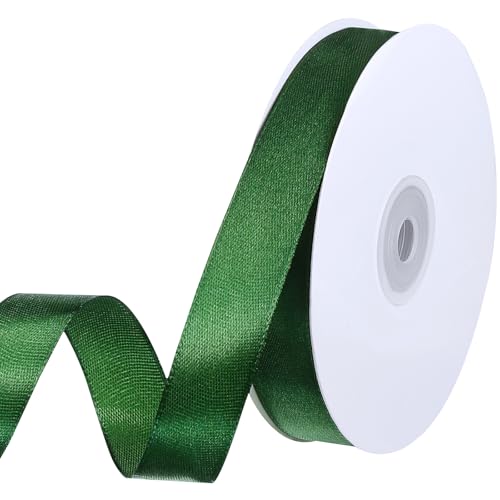 woric 50m Schleifenband Grün, 20mm Geschenkband Grün Satinband Dekoband Stoffband Grünes Band für Ostern Hochzeit Deko Geburtstag Geschenkverpackung von woric