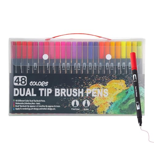 wqibq Brush Marker Farben nummerierte Doppelspitze Malstifte Set Doppelspitze Malstifte für Erwachsene Zeichnen und Zeichnen von wqibq