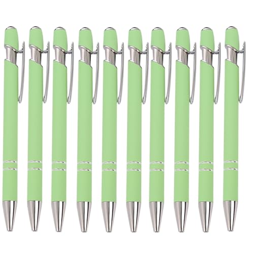 wuayi Kugelschreiber 10-Teilig Aluminium-Stabstift Ergonomischer Kugelschreiber Premium-Kugelschreiber-Set SprüHkleber Klickstift (F) von wuayi