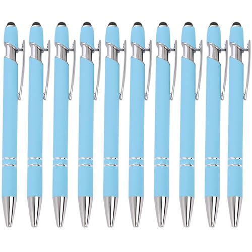 wuayi Kugelschreiber 10-Teilig Aluminium-Stabstift Ergonomischer Kugelschreiber Premium-Kugelschreiber-Set SprüHkleber Klickstift (G) von wuayi