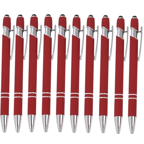 wuayi Kugelschreiber 10-Teilig Aluminium-Stabstift Ergonomischer Kugelschreiber Premium-Kugelschreiber-Set SprüHkleber Klickstift (P) von wuayi