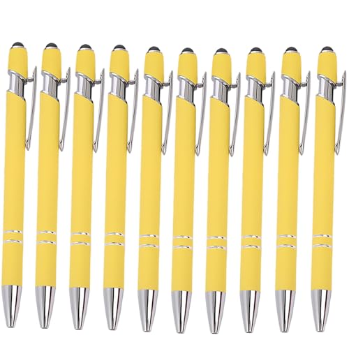 wuayi Kugelschreiber 10-Teilig Aluminium-Stabstift Ergonomischer Kugelschreiber Premium-Kugelschreiber-Set SprüHkleber Klickstift (Q) von wuayi