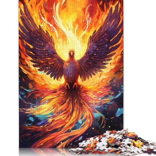 1000-teiliges Puzzle für Erwachsene Flammen-Phönix Puzzle aus Geschenkpapier tolles Geschenk für Erwachsene 1000 Teile (38 x 26 cm) von wuzihanptpt