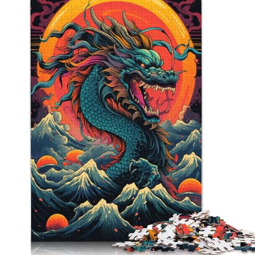 1000-teiliges Puzzle für Erwachsene chinesischer Drache Puzzle Geschenkpapier tolles Geschenk für Erwachsene 1000 Teile (38 x 26 cm) von wuzihanptpt