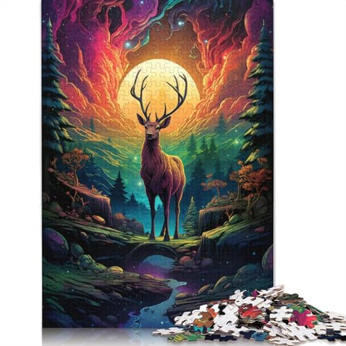 1000-teiliges Puzzle für Erwachsene farbiges Hirsch-Puzzle Geschenkpapier-Puzzle tolles Geschenk für Erwachsene 1000 Teile (38 x 26 cm) von wuzihanptpt