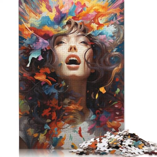 1000-teiliges Puzzle für Erwachsene farbiges Mädchen-Puzzle Geschenkpapier-Puzzle tolles Geschenk für Erwachsene 1000 Teile (38 x 26 cm) von wuzihanptpt