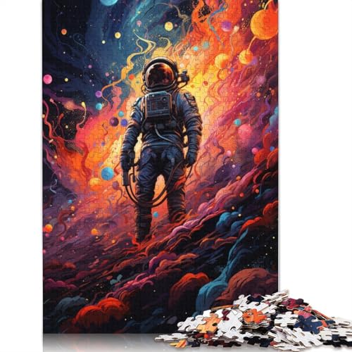 Puzzle für Erwachsene mit 1000 Teilen farbenfrohe Psychedelia für Weltraumabenteurer Puzzle-Geschenkpapier tolles Geschenk für Erwachsene 1000 Teile (38 x 26 cm) von wuzihanptpt