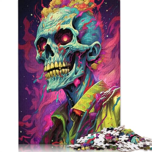 Puzzle für Erwachsene mit 1000 Teilen farbenfrohes psychedelisches Gangster-Zombie-Puzzle Geschenkpapier-Puzzle tolles Geschenk für Erwachsene 1000 Teile (38 x 26 cm) von wuzihanptpt