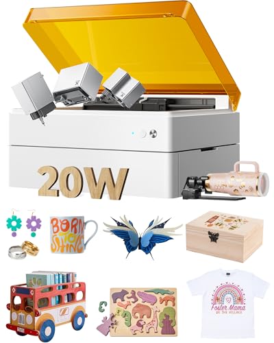 xTool M1 Ultra 4-in-1 Craft Machine (Premium-Kit) mit Hebebasis und Drehwerkzeug, All-in-One-Maschine für Scrapbooking, Vinylschnitt, 20W-Laser und Zeichnen, für über 1000 Materialien von xTool