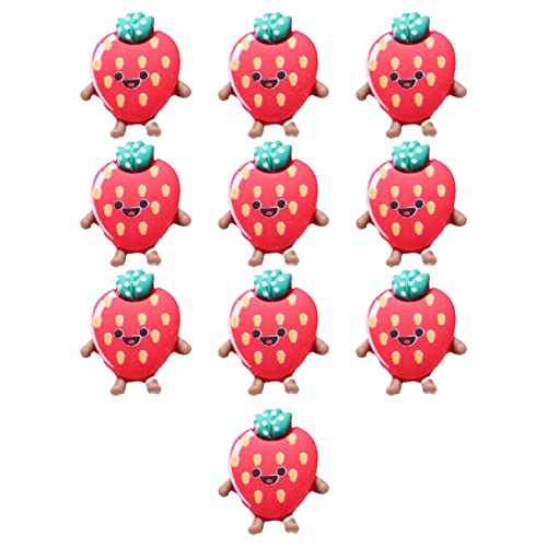 10 Stück Cartoon-Früchte mit flacher Rückseite für kreative Harz-Früchte, personalisiertes Handy für Hülle von xbiez