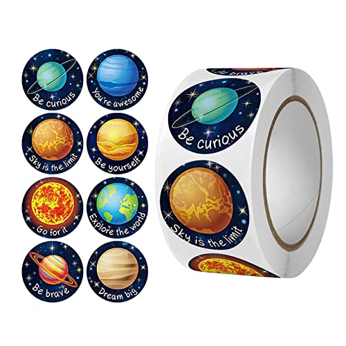 500 Stück Planeten Aufkleber Selbstklebendes Planet Design Etikett Für Giveaways Pädagogisches Kleines Dekoratives Sonnensystem Aufkleber Planeten Klebeetikett Für Unternehmen Luftpolstertaschen von xbiez