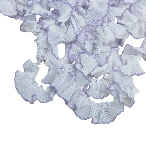 Chiffon-Spitzenborte mit Hahnentrittfalten, 3 cm breit, für modische Heimkleidung, Haarband, Bastelprojekte, Dekorationen Chiffon-Spitzenborte mit Hahnentrittfalten, 3 cm breit, für modische Heimkleidung, Haarband, Bastelprojekte, Dekorationen von xbiez
