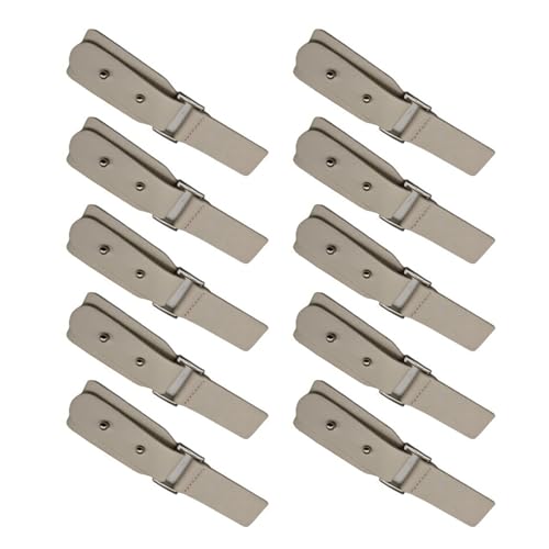 Leder-Knebelverschluss, Knopfverschluss, Metallschnallen, Clip für Mantel, Jacken, Nähzubehör, 10 Stück Leder-Knebelverschluss, Knopfverschluss, Metallschnallen, Clip für Mantel, Jacken, Nähzubehör, 10 Stück von xbiez