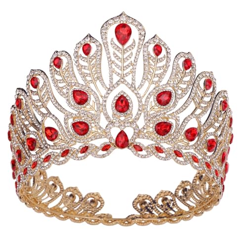 Luxuriöse Kristall-Braut-Tiaras Zubehör Tiaras Krone Ornament verziert mit Strass für Braut und Partys von xbiez