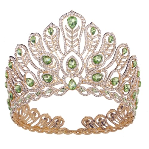 Luxuriöse Kristall-Braut-Tiaras Zubehör Tiaras Krone Ornament verziert mit Strass für Braut und Partys von xbiez