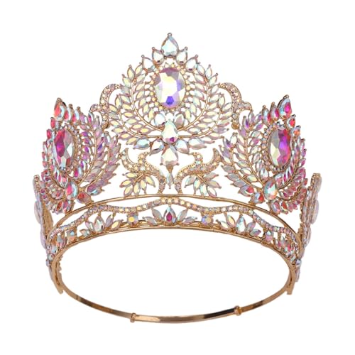 Luxuriöse Tiaras mit Kristallbesatz, zarte Kristallkronen für Frauen, stilvolle Tiaras mit Verzierungen von xbiez