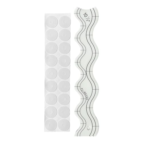 Quilt-Lineale aus Acryl, 0,6 cm, doppelseitig, gewellt, Quilt-Lineale, Vorlagen zum Nähen von Patchwork Quilt-Lineale aus Acryl, 0,6 cm, doppelseitig, gewellt, Quilt-Lineale, Vorlagen zum Nähen von Patchwork von xbiez