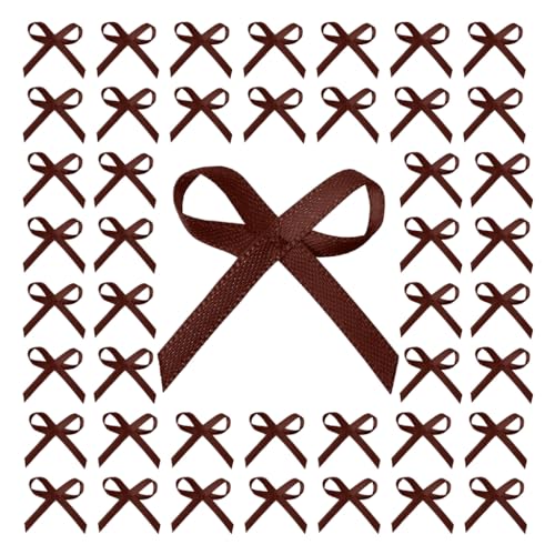 xbiez 200 Stück Satinschleifen, mehrfarbig, Mini-Schleifen, für Geschenkverpackungen, Bastelarbeiten, Hochzeitsdekoration, Kartenherstellung von xbiez