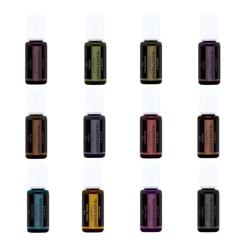 xbiez Kerzenfarbe, 12 Flaschen, verschiedene Farben, Kerzenherstellung, flüssiges Kerzenfarbstoff-Set, Kerzenfarbe für Kerzenherstellung von xbiez