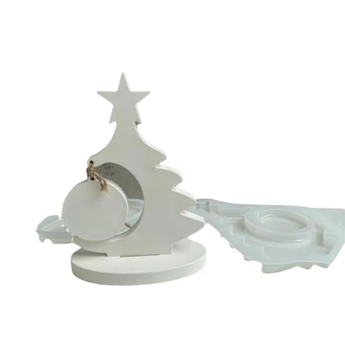 xbiez Schokoladen-Backwerkzeug, 3D-Weihnachtsbaum-Anhänger, Silikonform, DIY-Projekt, wiederverwendbar, Seife, Kerzen, Gips von xbiez