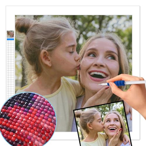 xcdsf Diamond Painting Eigenes Foto Personalisiert Bilder,Diamond Painting Personalisiert Set für Erwachsene,Design Diamant Full Bilder Home Decor 30 * 30cm Quadratischer Diamant von xcdsf