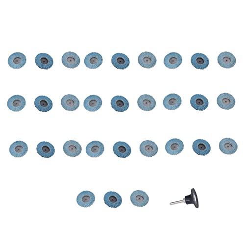 31PCS 2in 5cm Flache Flap Disc 40 60 80 Körnung Blau Zirkonia Aluminiumoxid Schleifen Blending Schleif Kit schleifer Zubehör von xctopest