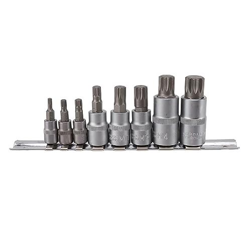 8PCS Hex Bit Set Hex Köpfe Eisen mit Schiene Bohrer Schraubendreher Auto Reparatur Hause von xctopest