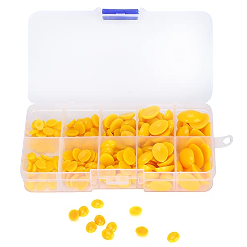 KUNSTSTOFFAUGEN, NASEN, OVAL, FLACH, PUPPE, TEDDYBÄR, STOFFTIERE, SPIELZEUGHERSTELLUNG, ZUBEHÖR, HANDWERKZUBEHÖR (180 pieces per box (yellow)) von xctopest