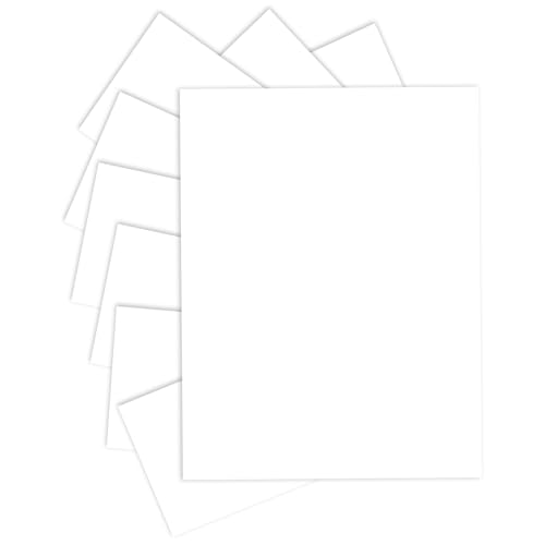 50 Blatt dicker Karton, 250 g/m², Blanko-Karton für Einladungen, für DIY-Projekte, Grußkartenherstellung, Druck, Postkarten, Fotos (weiß, 12,7 x 17,8 cm) von xflyxin