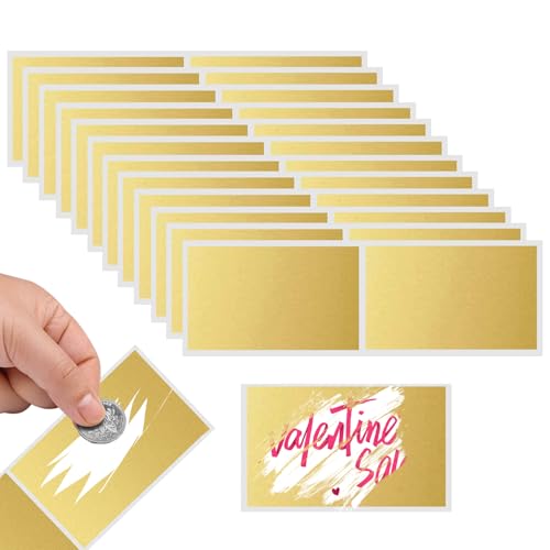 100 Pcs Rubbellose Selber Machen,Rubbelaufkleber,Rubbellos Selber Machen,Rubbelkarten Zum Selber Beschriften,Rubbeletiketten Für Partyspiele,Bastelarbeiten(35x58mm) von xianshi