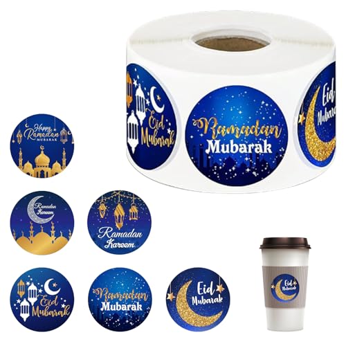 1000 Stück Ramadan Sticker,Eid Mubarak Sticker,Aufkleber Dekoration Fensteraufkleber,Geschenkboxen Grußkarten Tortenbild für Diy Geldumschläge,Kalender Stickers Umschläge,Fenstersticker Geldgeschenke von xianshi